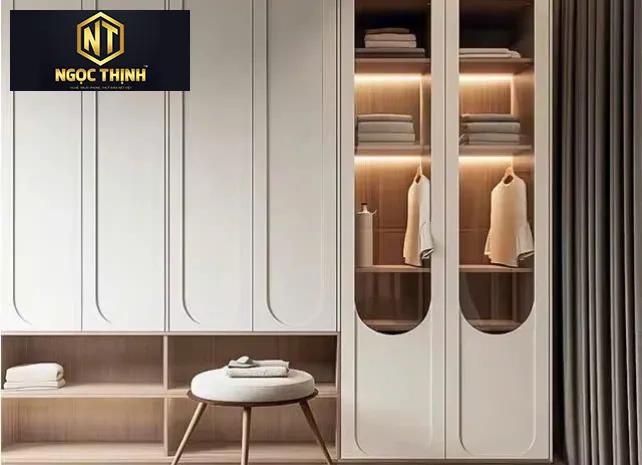 TỦ QUẦN ÁO GỖ MDF PHỦ MELAMINE MẪU 18